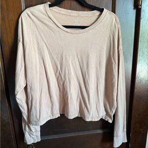 Aerie Soft Beige Long Sleeve Tee